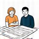 Icône représentant une consultation avec des personnes discutant