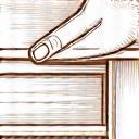 Icône représentant une pièce de meuble finie et polie