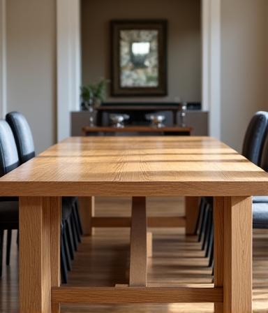 Grande table de salle à manger en chêne massif