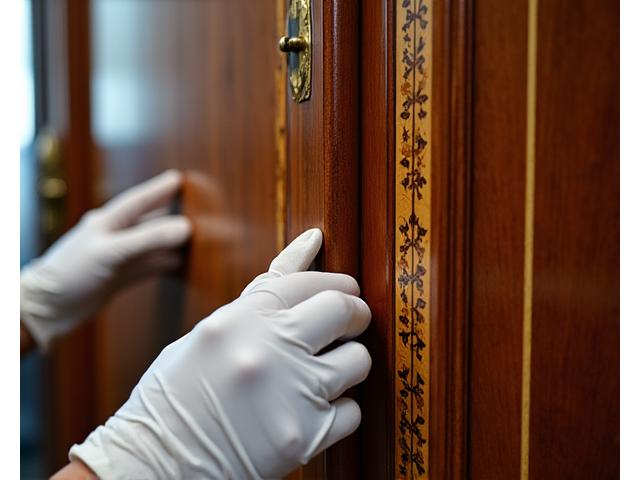 Restauration d'un meuble ancien en marqueterie