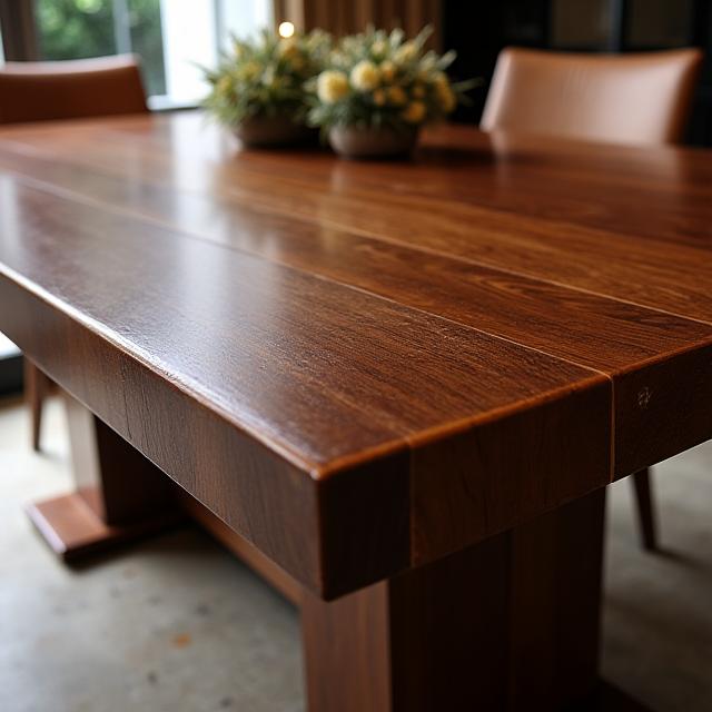 Table de salle à manger en bois massif sur mesure
